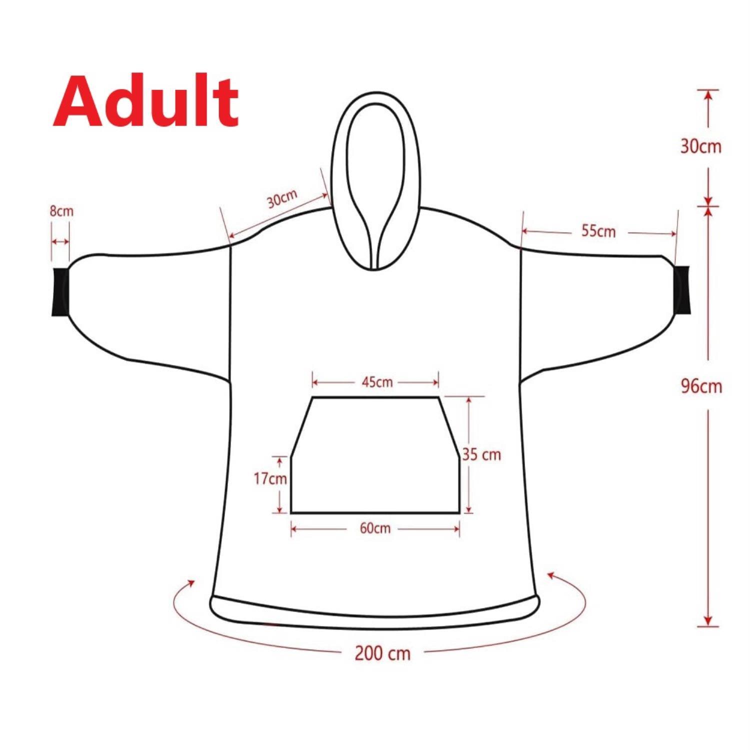 snug hoodie adult size chart - Power Rangers Store