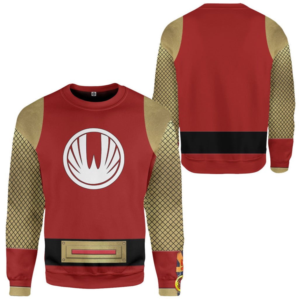 3D The Red Wind Rangers Ninja Storm 3D Sweatshirt - Image 3