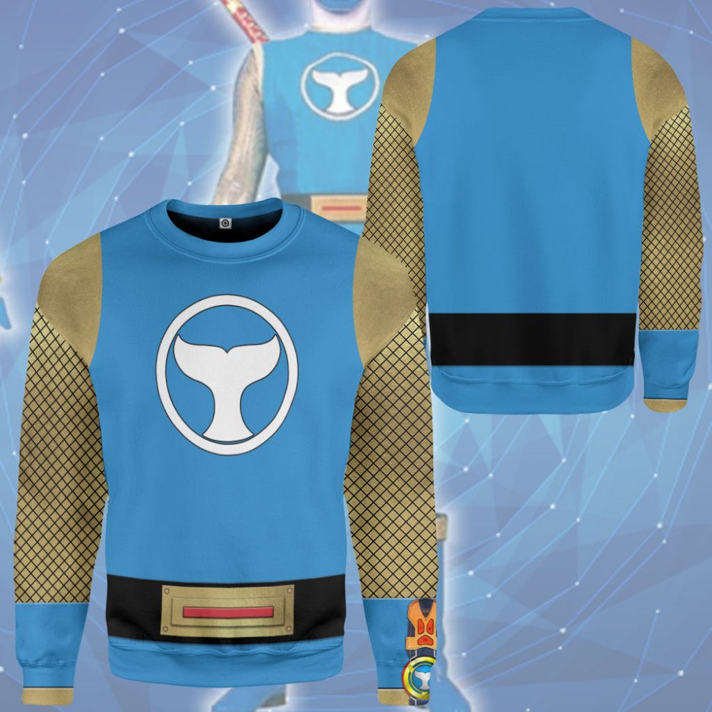 3D The Blue Wind Rangers Ninja Storm 3D Sweatshirt - Image 3