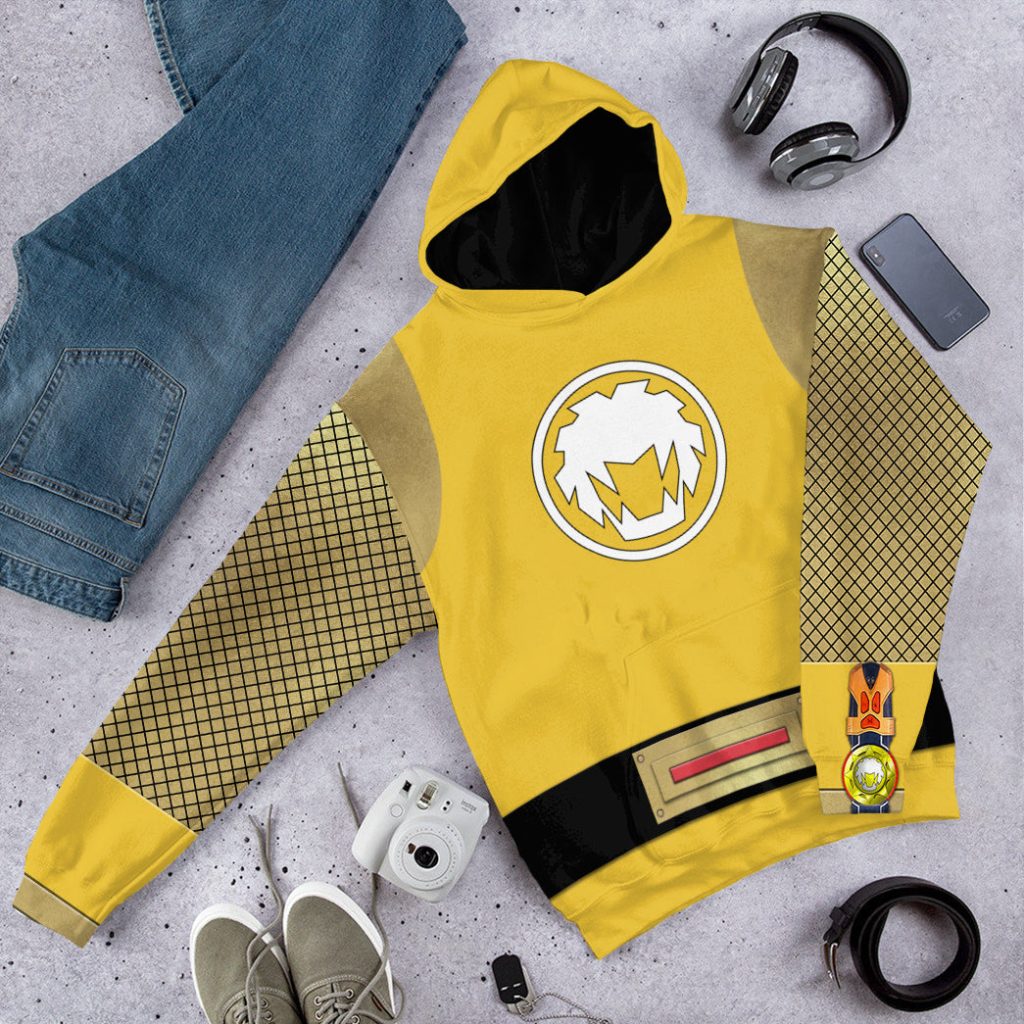3D The Yellow Wind Rangers Ninja Storm 3D Hoodie - Image 4
