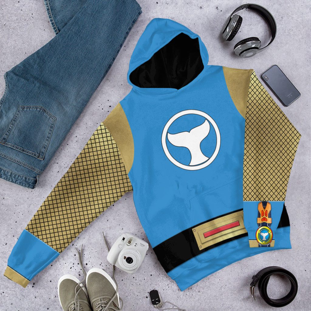 3D The Blue Wind Rangers Ninja Storm 3D Hoodie - Image 4