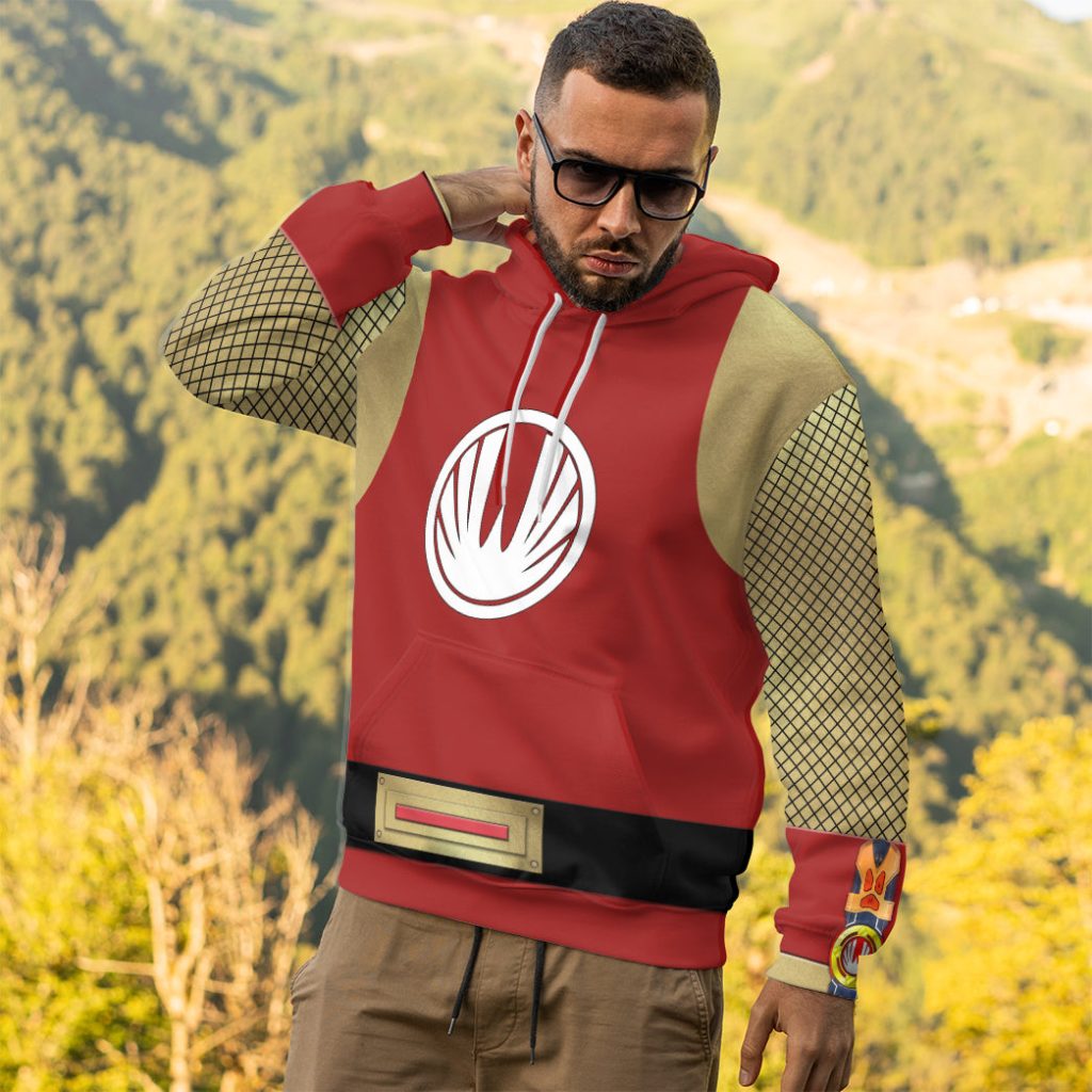 3D The Red Wind Rangers Ninja Storm 3D Hoodie - Image 5