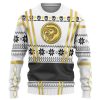 3D White Ninja Mighty Morphin Power Rangers Ugly Christmas Sweater