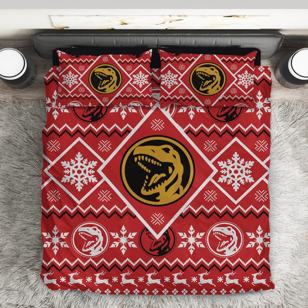 3D Mighty Morphin Red Power Ranger  Bedding Set