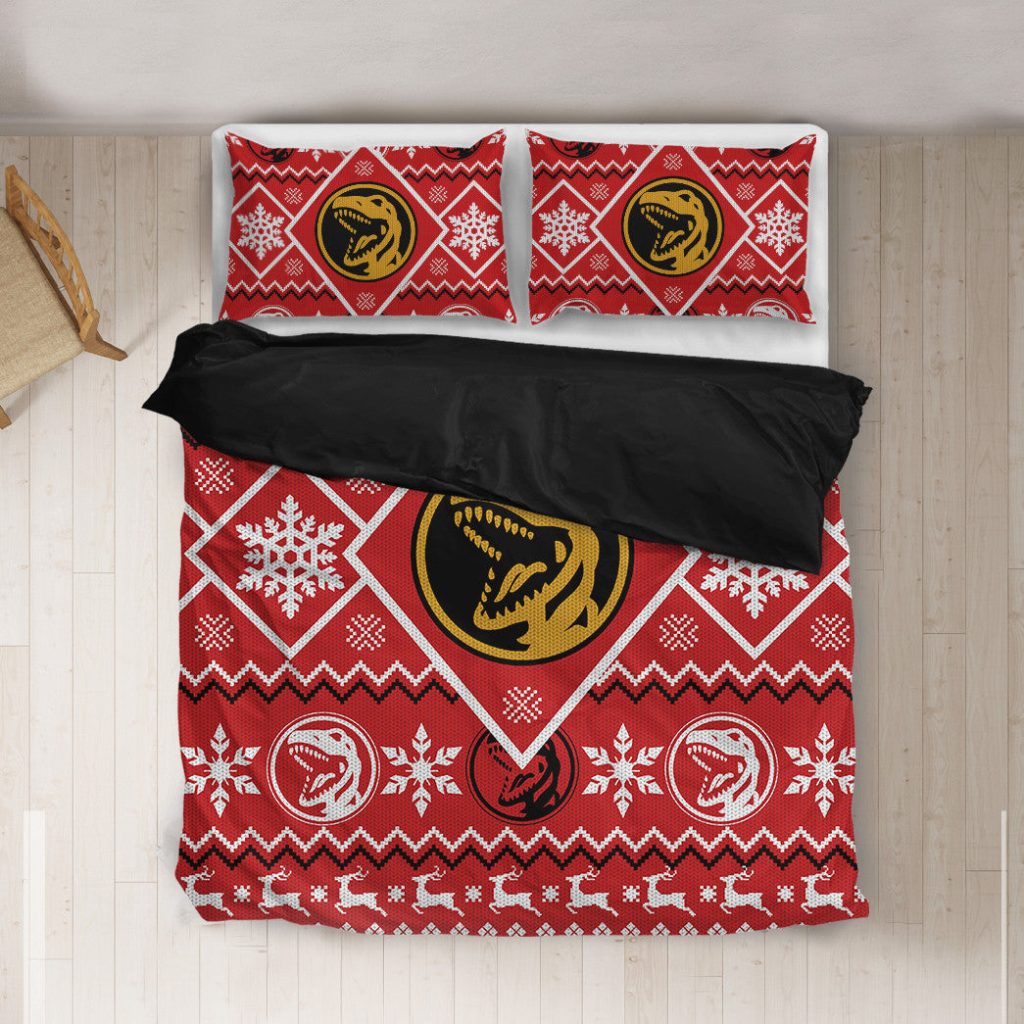 3D Mighty Morphin Red Power Ranger  Bedding Set - Image 2