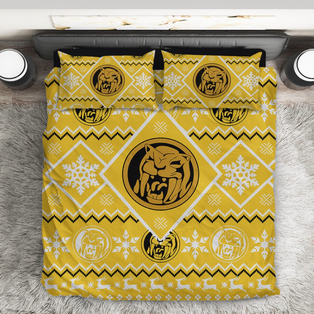 3D Mighty Morphin Yellow Power Ranger  Bedding Set