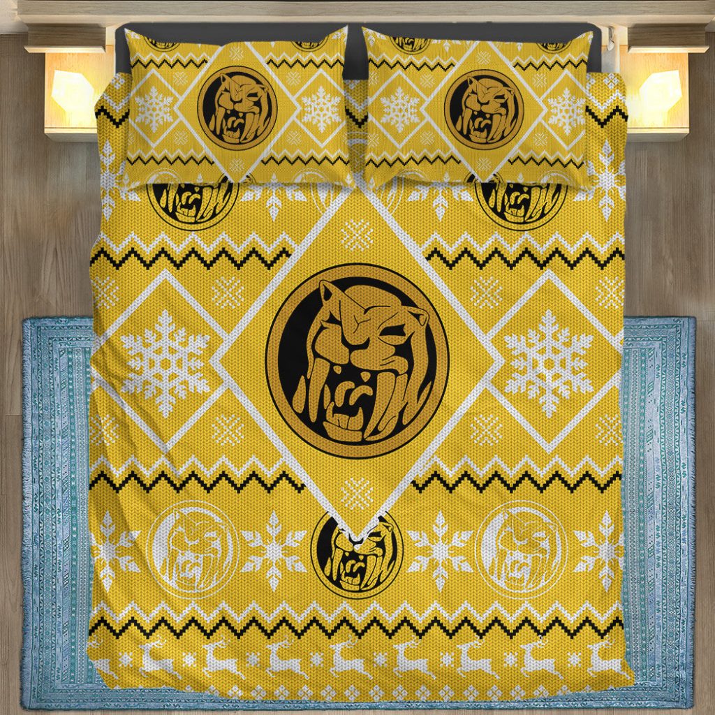 3D Mighty Morphin Yellow Power Ranger  Bedding Set - Image 4