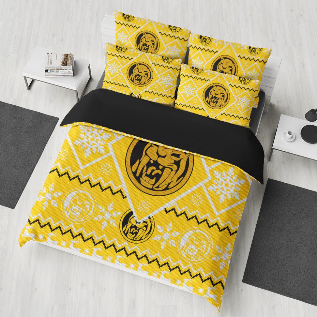 3D Mighty Morphin Yellow Power Ranger  Bedding Set - Image 3