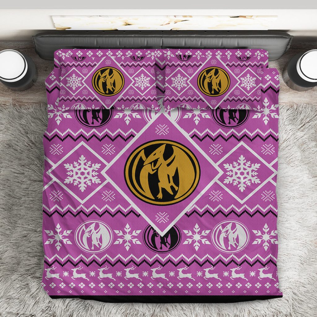 3D Mighty Morphin Pink Power Ranger  Bedding Set