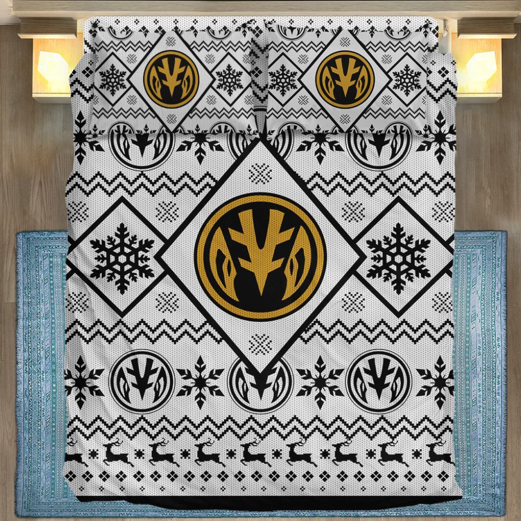 3D Mighty Morphin White Power Ranger  Bedding Set - Image 5
