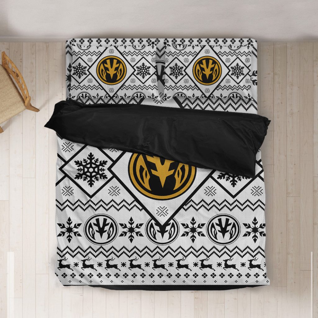 3D Mighty Morphin White Power Ranger  Bedding Set - Image 3