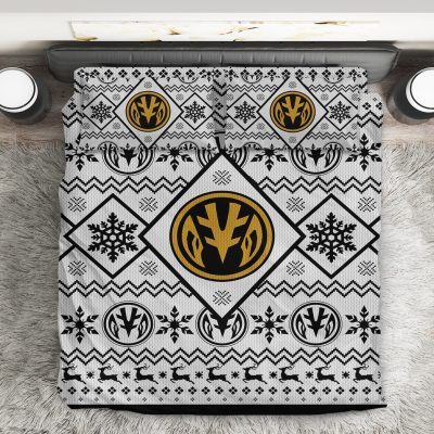 3D Mighty Morphin White Power Ranger  Bedding Set