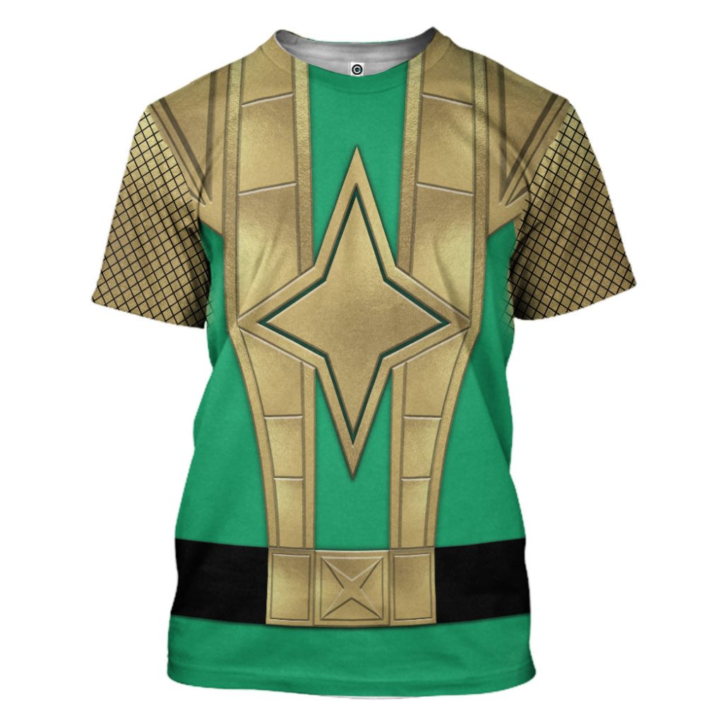 3D Green Samurai Rangers Ninja Storm 3D T-shirt
