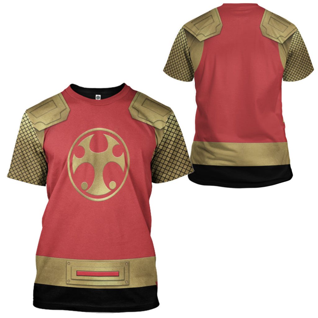 3D The Crimson Thunder Rangers Ninja Storm 3D T-shirt - Image 2