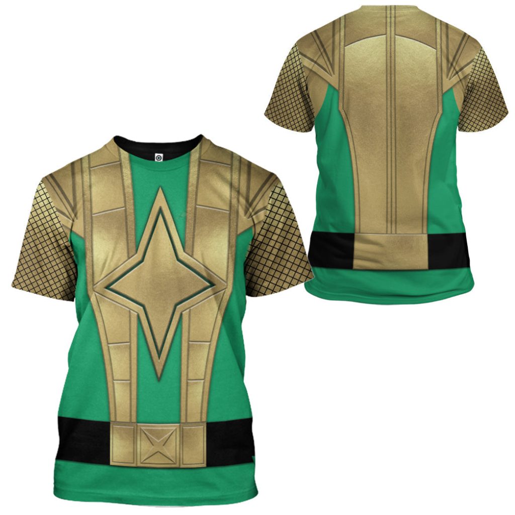 3D Green Samurai Rangers Ninja Storm 3D T-shirt - Image 2