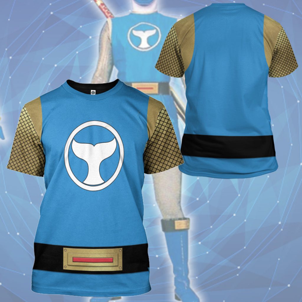 3D The Blue Wind Rangers Ninja Storm 3D T-shirt - Image 3