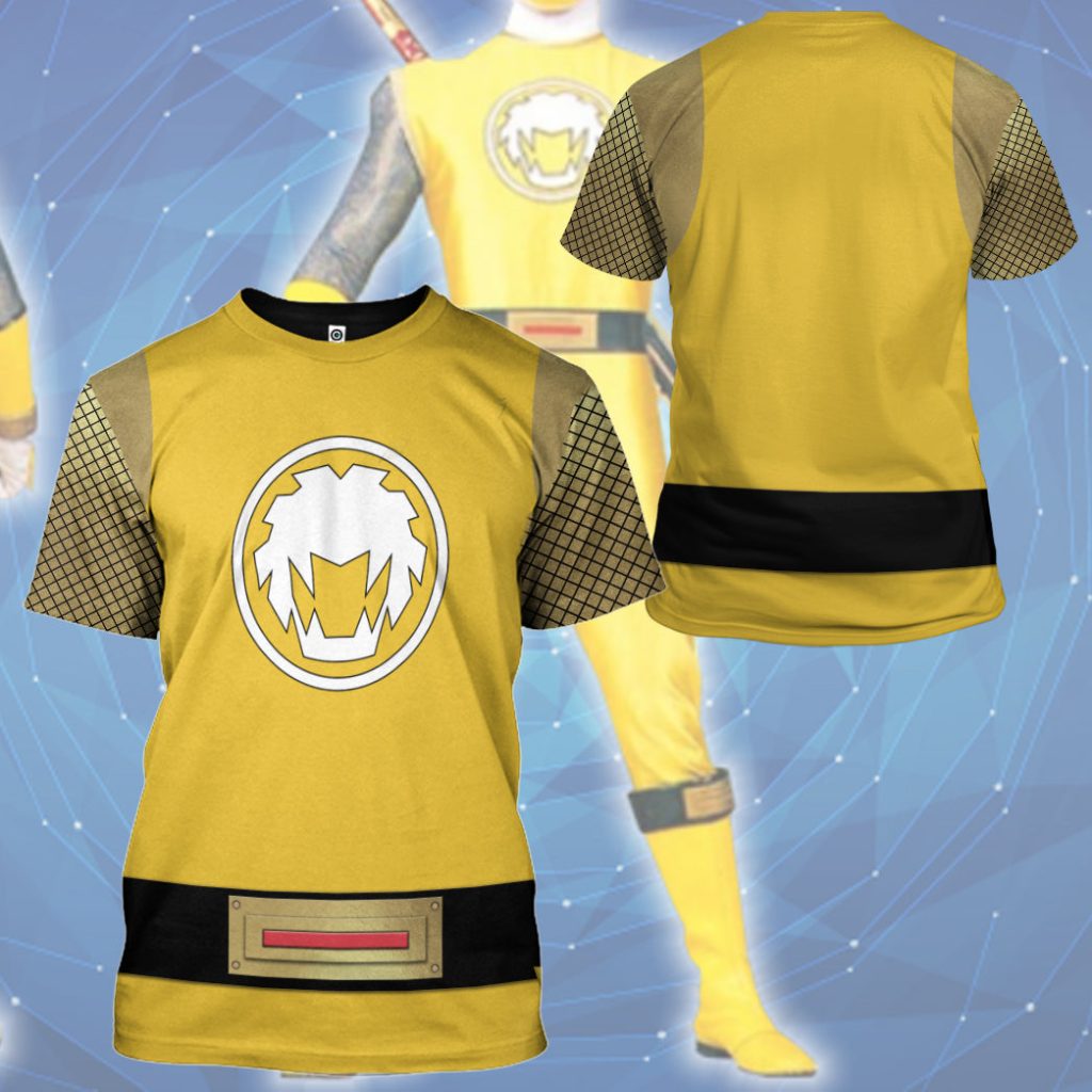 3D The Yellow Wind Rangers Ninja Storm 3D T-shirt - Image 3
