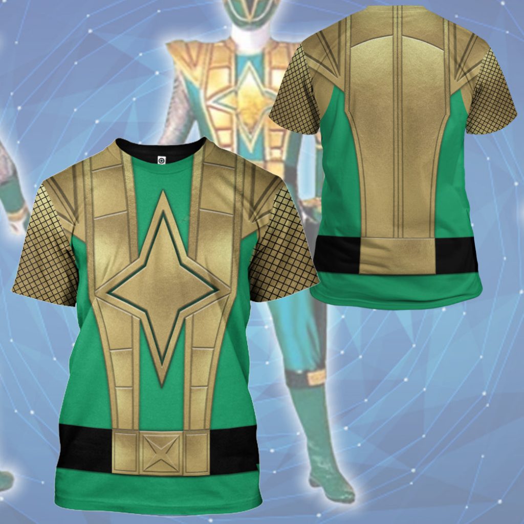 3D Green Samurai Rangers Ninja Storm 3D T-shirt - Image 3