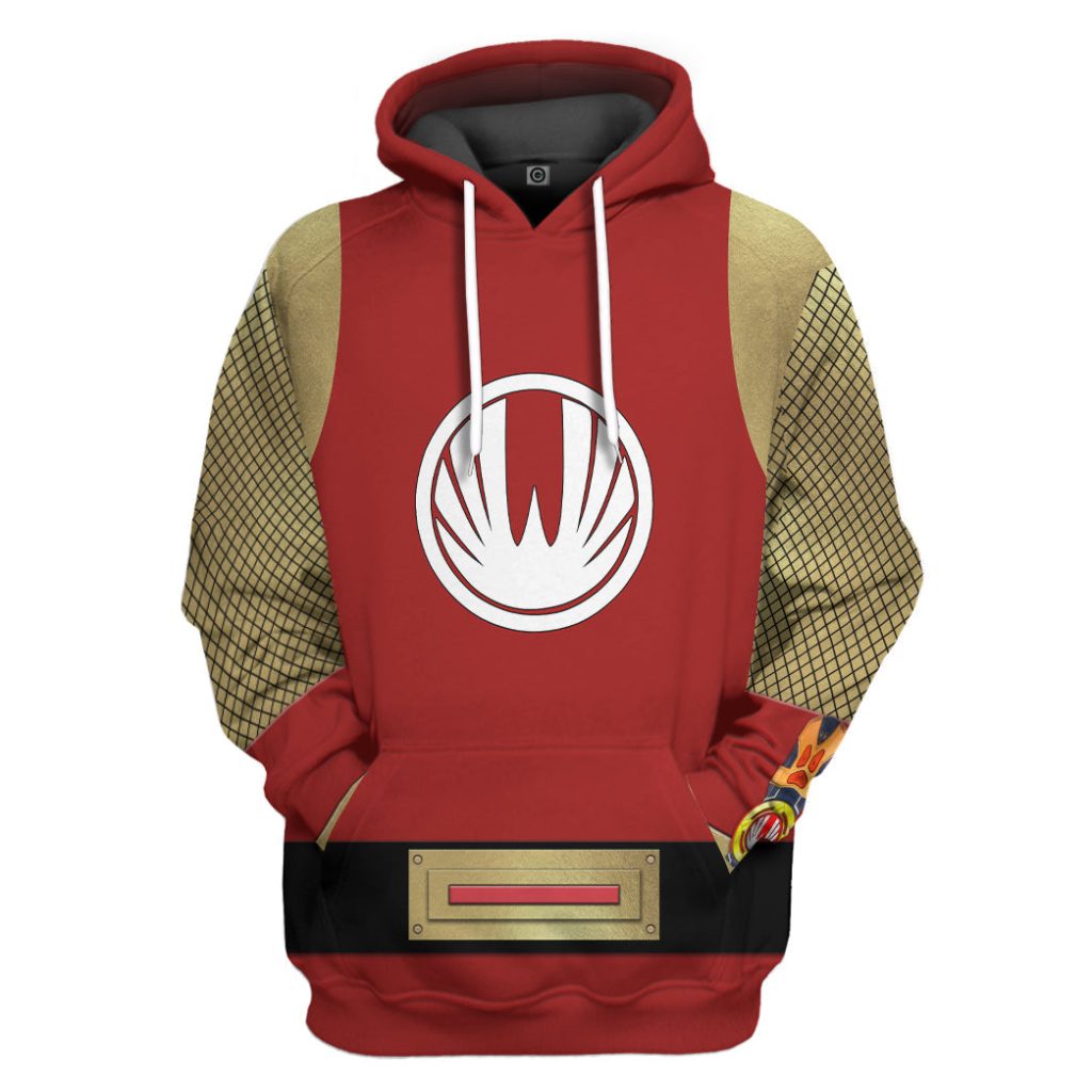 3D The Red Wind Rangers Ninja Storm 3D Hoodie