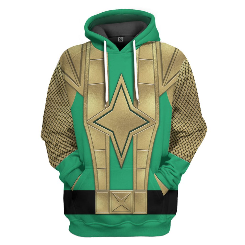 3D Green Samurai Rangers Ninja Storm 3D Hoodie