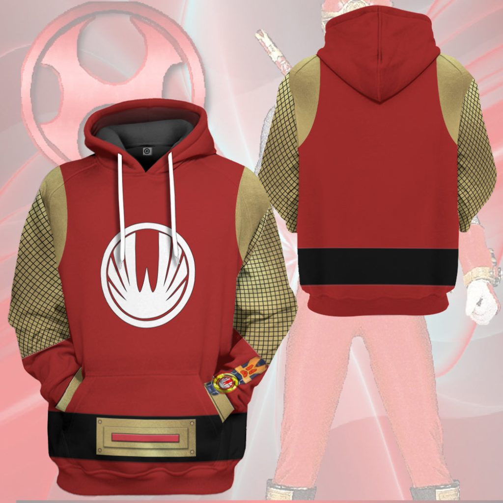 3D The Red Wind Rangers Ninja Storm 3D Hoodie - Image 3