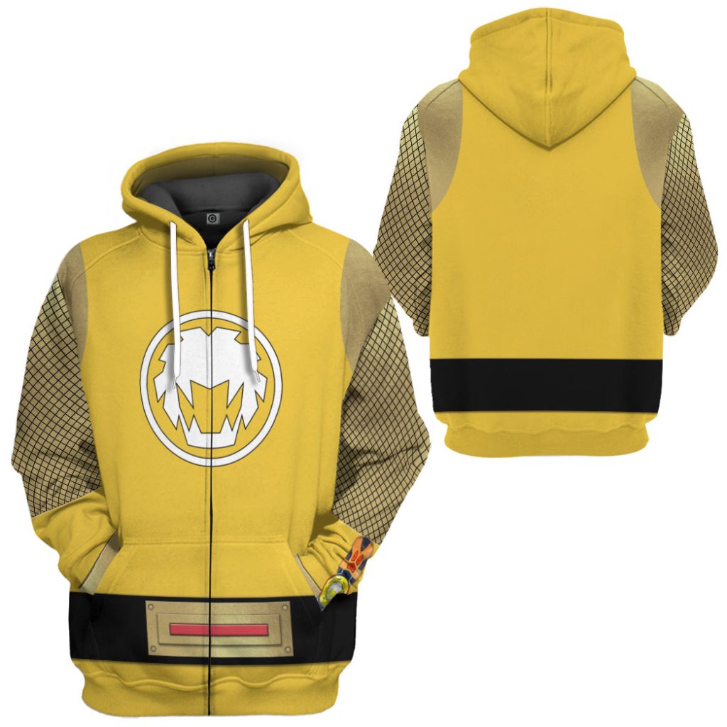 3D The Yellow Wind Rangers Ninja Storm Zipped Hoodie - Image 2