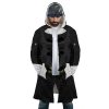 Black Psycho Rangers AOP Hooded Cloak Coat FRONT Mockup - Power Rangers Store