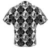 Black Ranger Pattern PR Short Sleeve Hawaiian Shirt BACK mockup - Power Rangers Store