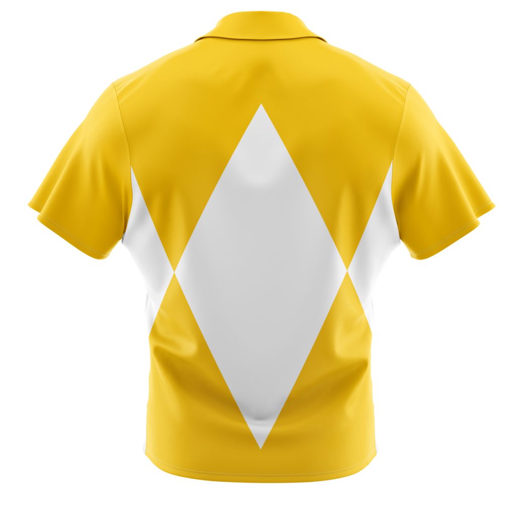 Yellow Ranger Mighty Morphin Power Rangers Button Up Hawaiian Shirt - Image 2