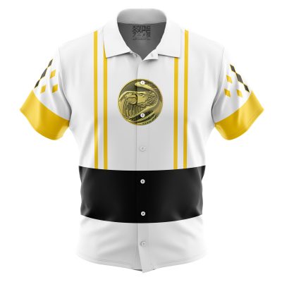 White Ranger Ranger Ninjetti  Rangers Button Up Hawaiian Shirt