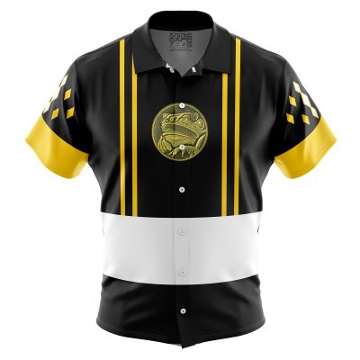 Black Ranger Ninjetti  Rangers Button Up Hawaiian Shirt