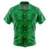 Green Ranger Pattern PR Short Sleeve Hawaiian Shirt FRONT mockup - Power Rangers Store