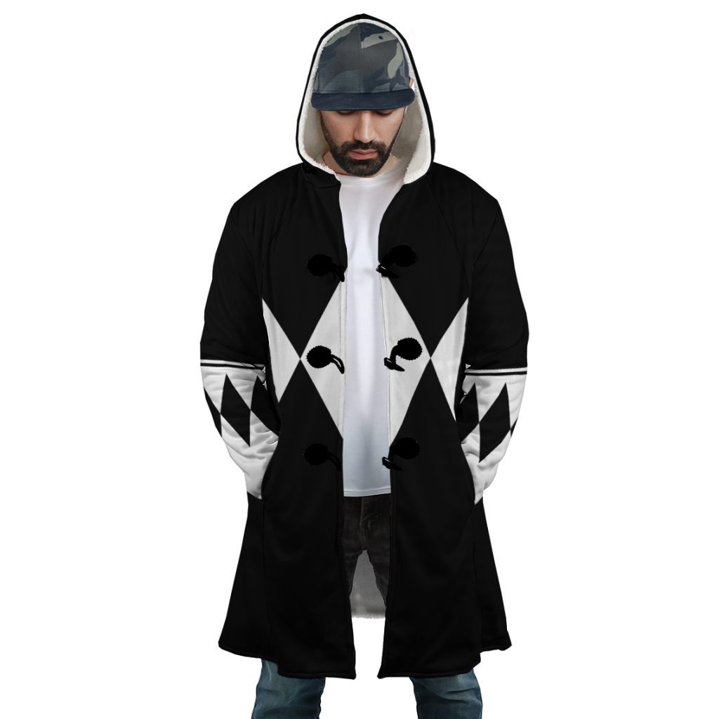 Black Ranger Mighty Morphin Power Rangers Dream Cloak Coat - Image 5