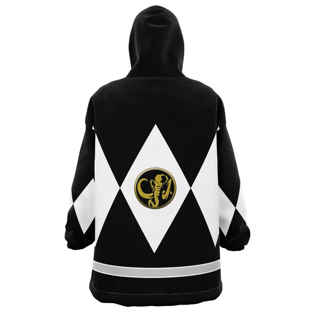Black Ranger Mighty Morphin Power Rangers Snug Oversized Blanket Hoodie