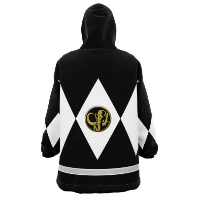 Black Ranger Mighty Morphin Power Rangers Snug Oversized Blanket Hoodie