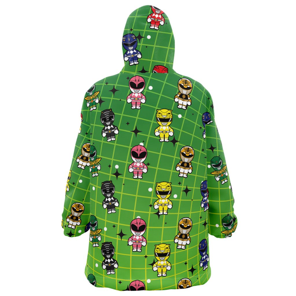 Chibi Mighty Morphin Power Rangers Pattern Snug Oversized Blanket Hoodie - Image 2