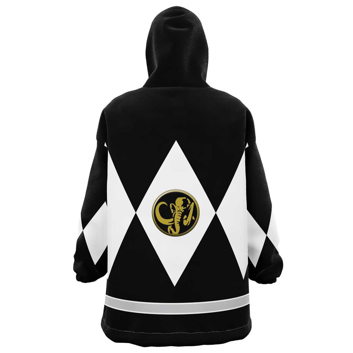 Black Ranger Mighty Morphin Power Rangers Snug Oversized Blanket Hoodie