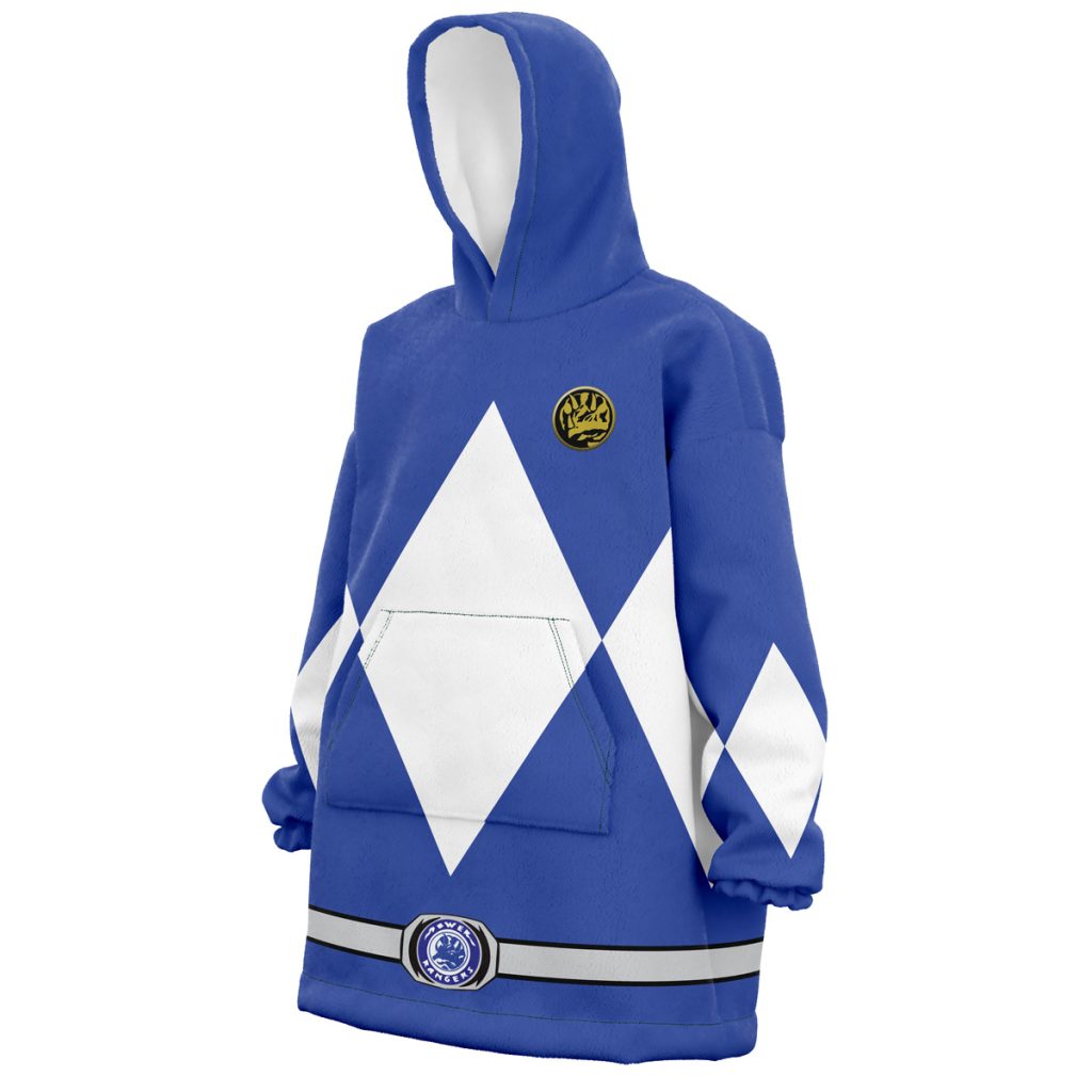 Blue Ranger Mighty Morphin Power Rangers Snug Oversized Blanket Hoodie - Image 2