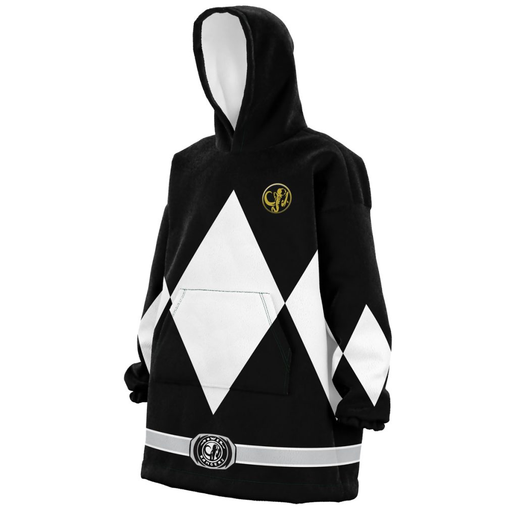 Black Ranger Mighty Morphin Power Rangers Snug Oversized Blanket Hoodie - Image 2