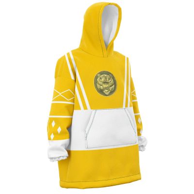 Yellow Ranger Ninjetti  Rangers Snug Oversized Blanket Hoodie