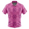 Pink Ranger Pattern PR Short Sleeve Hawaiian Shirt FRONT mockup - Power Rangers Store