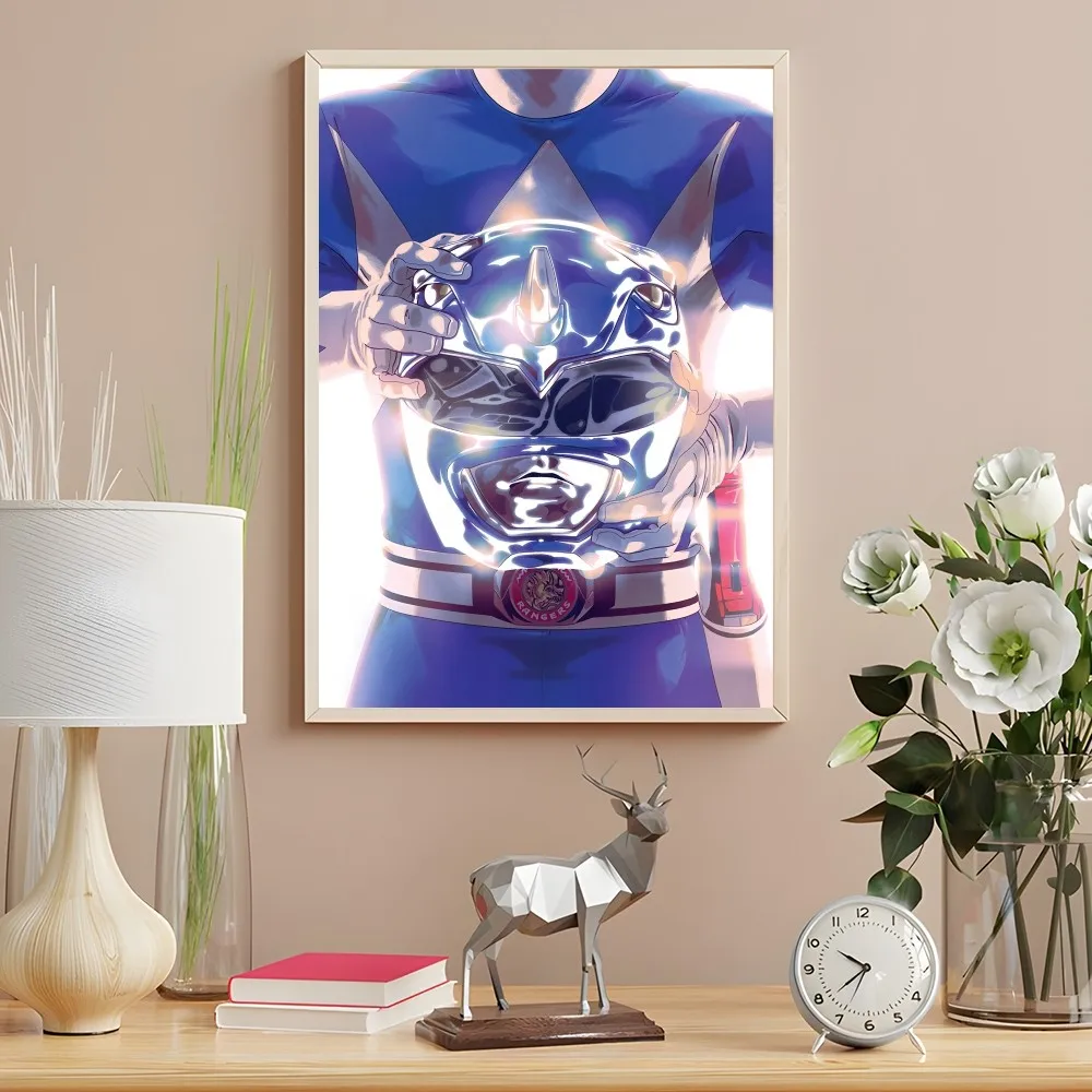 New Blue Ranger Mighty Morphin Power Rangers Wall Art