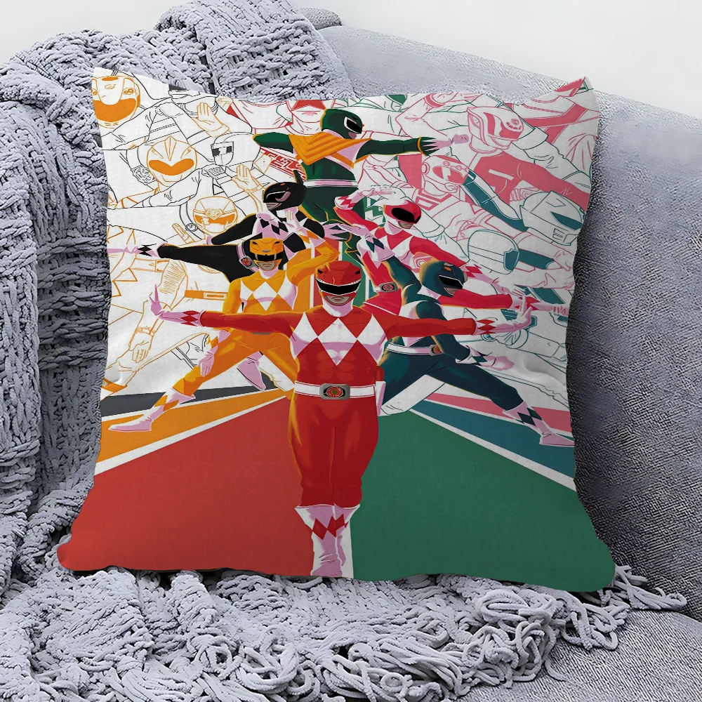 MMPR Power Rangers  Throw Pillow