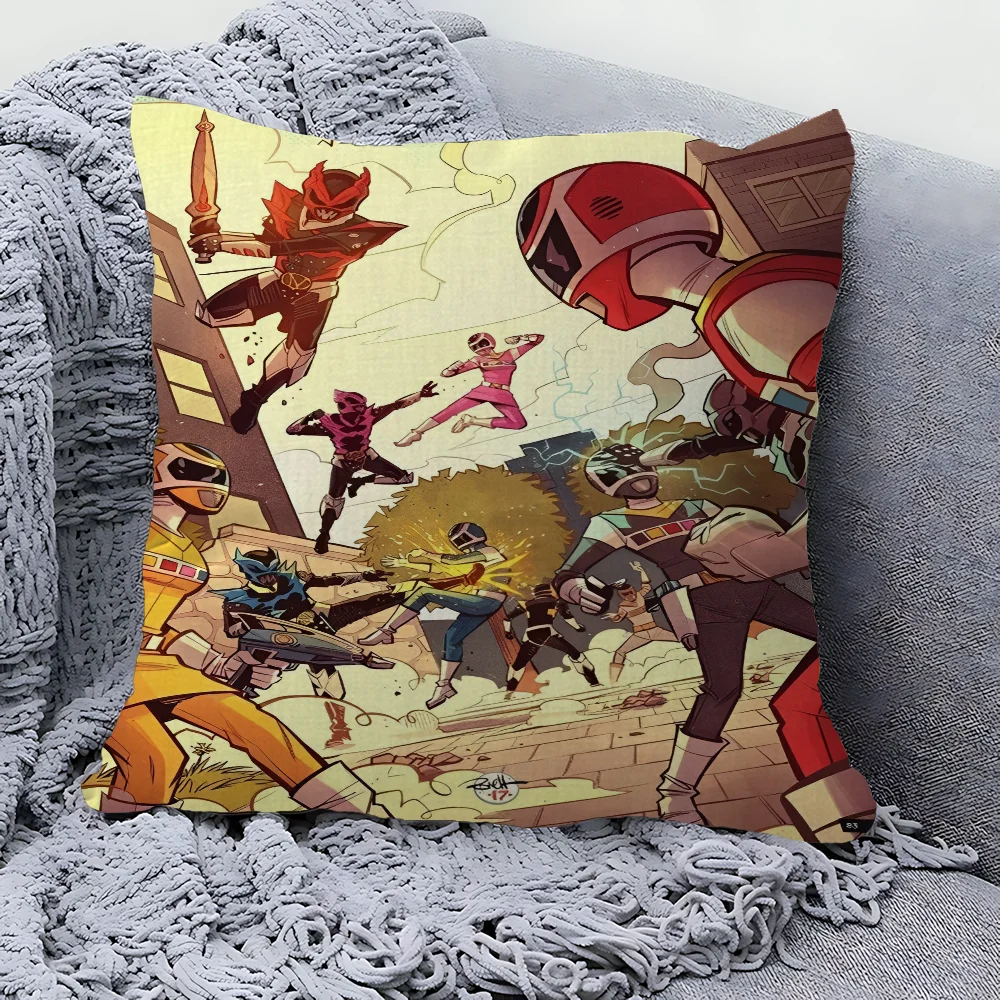 MMPR Power Rangers Retro  Throw Pillow