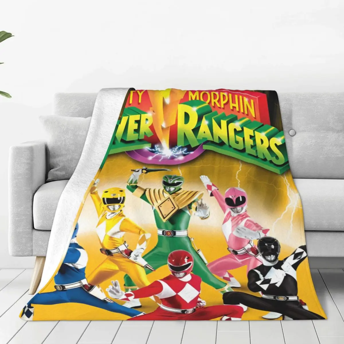 Hot Mighty Morphin Cartoon Blanket
