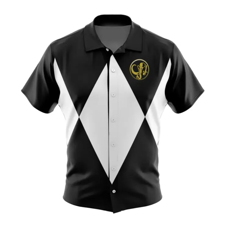 2025 Black Ranger Mighty Morphin Power Rangers Hawaiian Shirt