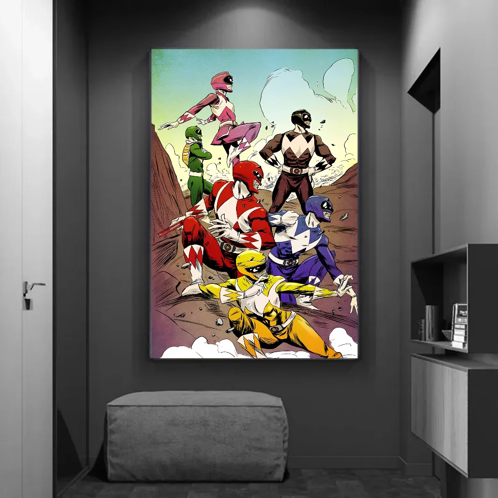 Power Rangers In Space Retro Wall Art