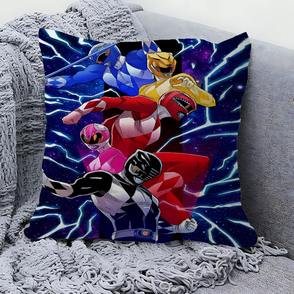 MMPR Power Rangers Strong Characters  Throw Pillow