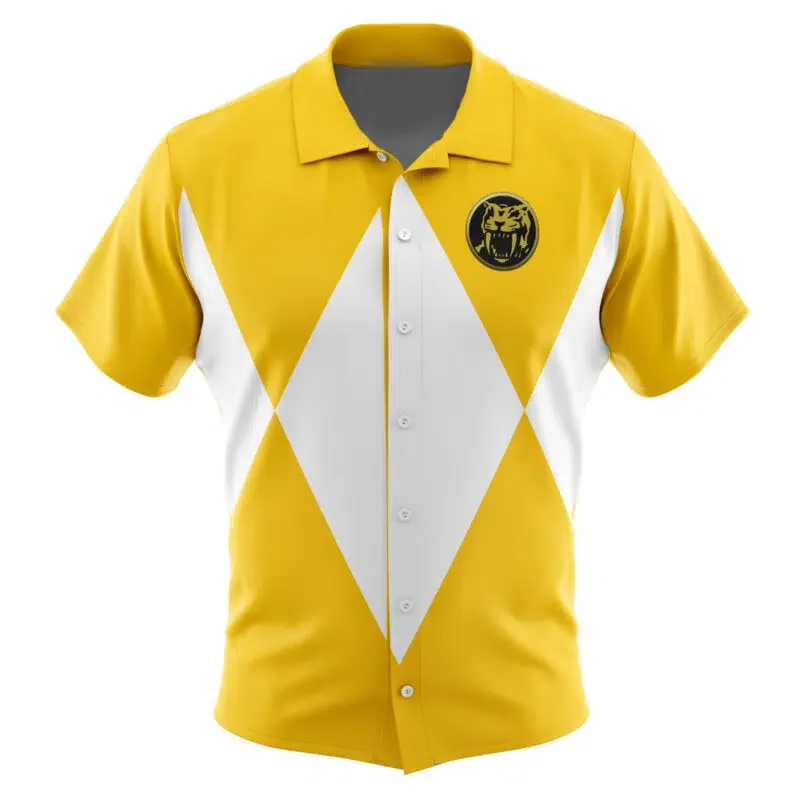 2025 Yellow Ranger Mighty Morphin Power Rangers Hawaiian Shirt