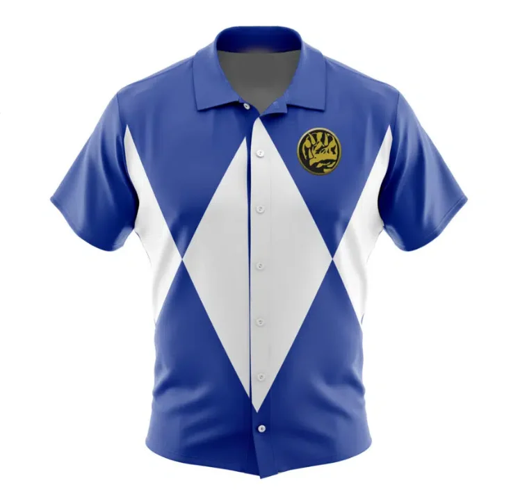 2025 Blue Ranger Mighty Morphin Power Rangers Hawaiian Shirt